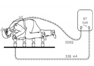 Fechamento de circuito com joelho no eletrodo de soldagem